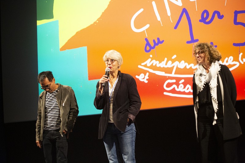 Corentin Sénéchal (distrib.) et Dominique Fischbach avec Sylvie / © Fred Taran Corentin Sénéchal (distrib.) et Dominique Fischbach avec Sylvie / © Fred Taran